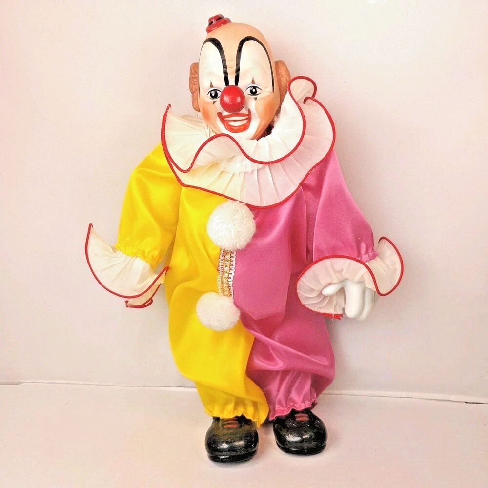 Victoria Impex Corp Porcelain‎ Clown Doll 12" Taiwan